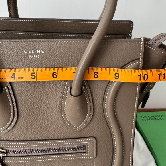 Celine Micro Luggage Bag in Taupe (Souris) - Picture 13 of 16